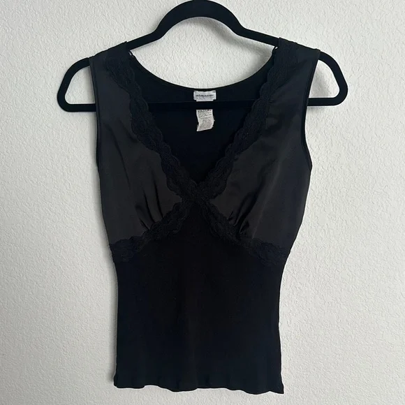 Intimissimi black cami lace satin ribbed M - Picture 2 of 7